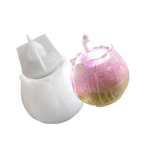 Large Silikonspeicherglas Schimmelpilzblüte Vase Making Form Epoxidharzformen Für Schmuckbehälter Und Home Decoration Home Crafting Kit von Geavonyg