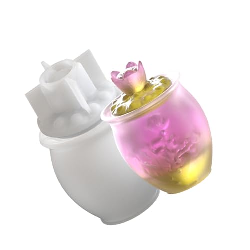 Large Silikonspeicherglas Schimmelpilzblüte Vase Making Form Epoxidharzformen Für Schmuckbehälter Und Home Decoration Home Crafting Kit von Geavonyg