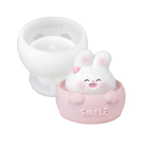 Schöne Tierkerzenformen Guss Tasse Kaninchen Silikonformen Plasters Seifen Kerze Herstellung von Geavonyg