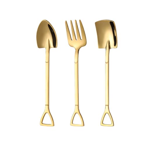 Set 3 Stahl Teelöffel Kleine Haushaltseislöffel Und Obstgabel Wassermelonen Tischwaren Set Kitchenwares Dicke Schaufelslöffel Set 3 Stahl Teelöffel Kleine Haushaltseislöffel Und Obstgabel Wassermelonen Tischwaren Set Kitchenwares Dicke Schaufelslöffel von Geavonyg