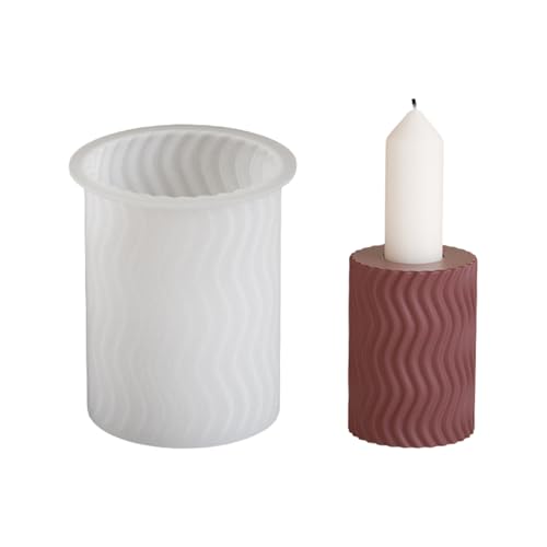 Silikon Gestreifte Kerzenständer Formen Für Handwerk Kerzenhalter Ideal Für Familienhandwerksaktivitäten Epoxidharzform von Geavonyg