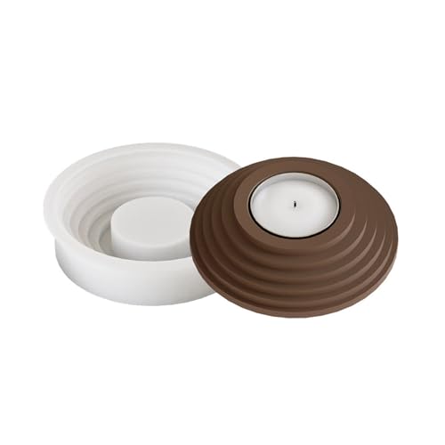 Silikon Runde Kerzenständer Form Herzharz Basteln Flexibler Textur Handwerkzeughalter von Geavonyg