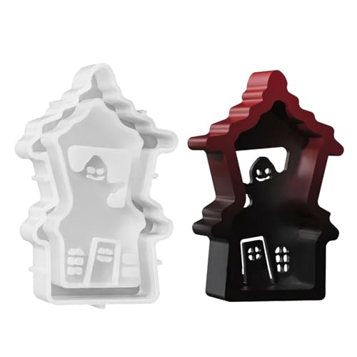 Silikonform Ausgehöhlter Typ Zur Herstellung Einzigartiger Hohlhauskerzenhalter Halloween Handwerk Professionell Food Grade Silicon Kerzenform von Geavonyg
