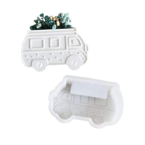 Silikonform Für Die Herstellung Von Campingbusblüten Vase Handgefertigt Home Dekoration Dekorative Pflanzer Formpostenzubehör Hausguss von Geavonyg