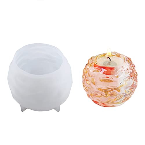 Silikonformen Harz Teelicht Kerzenhalter Epoxidguss Kerzenformen Für Behälter Home Tischdekor Silicone Kerzenhalter Für Weihnachten von Geavonyg