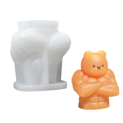 Stabile Silikonform Für Die Flexible Bärenkerze Für Familienversammlungen Und Bastelkurse Täglich Gebrauchen Bärenkerzenform von Geavonyg