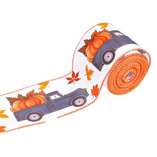 Thanksgiving Day Harvest Ribbon Breites Dekore Mit Mehreren Muster Wunderbar Für Geschenkverpackungen Und Party Decors Drahtband Drahtbänder Für Handwerks von Geavonyg