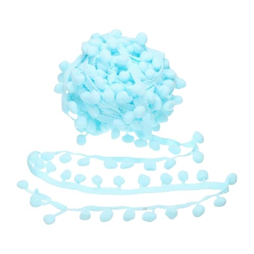 Weiche Polyester Pompoms Fransenverkleidung Kleine Plüschkugel Dekoration Spitze Bastelband Für Vorhänge Kissen Dekoration Pompoms Trimmband von Geavonyg