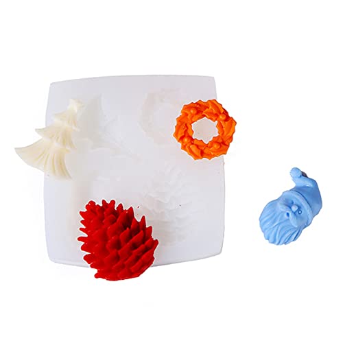 Weihnachtskerze Silikonform Für Handgefertigte Desktop Dekoration Gypsum Epoxidharz Aromatherapie Kerzenform Schimmelpilze Für Epoxidkerzen Backtonguss von Geavonyg