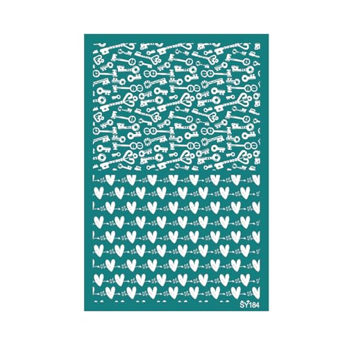 Wiederverwendbare Siebdruckschablonen Valentinstag Seidenbildschirm Herz Blumen Netze Transfers Wiederverwendbare Ohrringe Druck Valentinstag Seide von Geavonyg