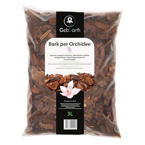 GebEarth - Barken für Orchideen, Substrat, Rinde für Orchideen 3L【Ideal zum Umtopfen aller Orchideen】 von GebEarth
