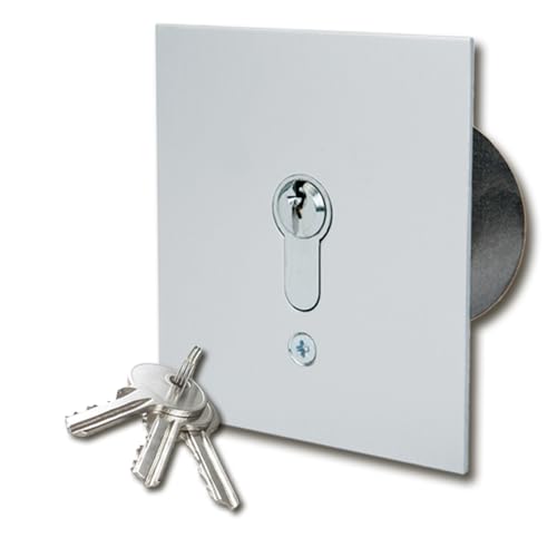 Schlüsseltaster Unterputz Geba 1 oder 2-seitig tastend inkl. DIN Profilhalbzylinder & 3 Schlüsseln Vandalismus Geschützt IP54 US 1-1 o. 1-2 (1-Befehl/1-Tastkontakt) von Geba