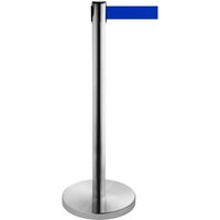 RS-GUIDESYSTEMS® Gurt-Absperrpfosten, Edelstahl, Gurtbreite 50 mm, blau, 4,0 m von RS-GUIDESYSTEMS®