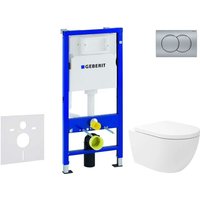 Duofix - Set Vorwandelement, wc Oudee Vortex mit Softclose-Sitz und Delta01-Betätigungsplatte, chrom matt SANI11CA1151 - Geberit Duofix - Set Vorwandelement, wc Oudee Vortex mit Softclose-Sitz und Delta01-Betätigungsplatte, chrom matt SANI11CA1151 - Geberit von Geberit