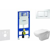 Geberit - Duofix - Vorwandinstallationsset, wc mit Sitz, D-Code, randlos, SoftClose, Betätigungsplatte Sigma30, Weiß/Chrom glänzend 111.300.00.5 NH5 von Geberit