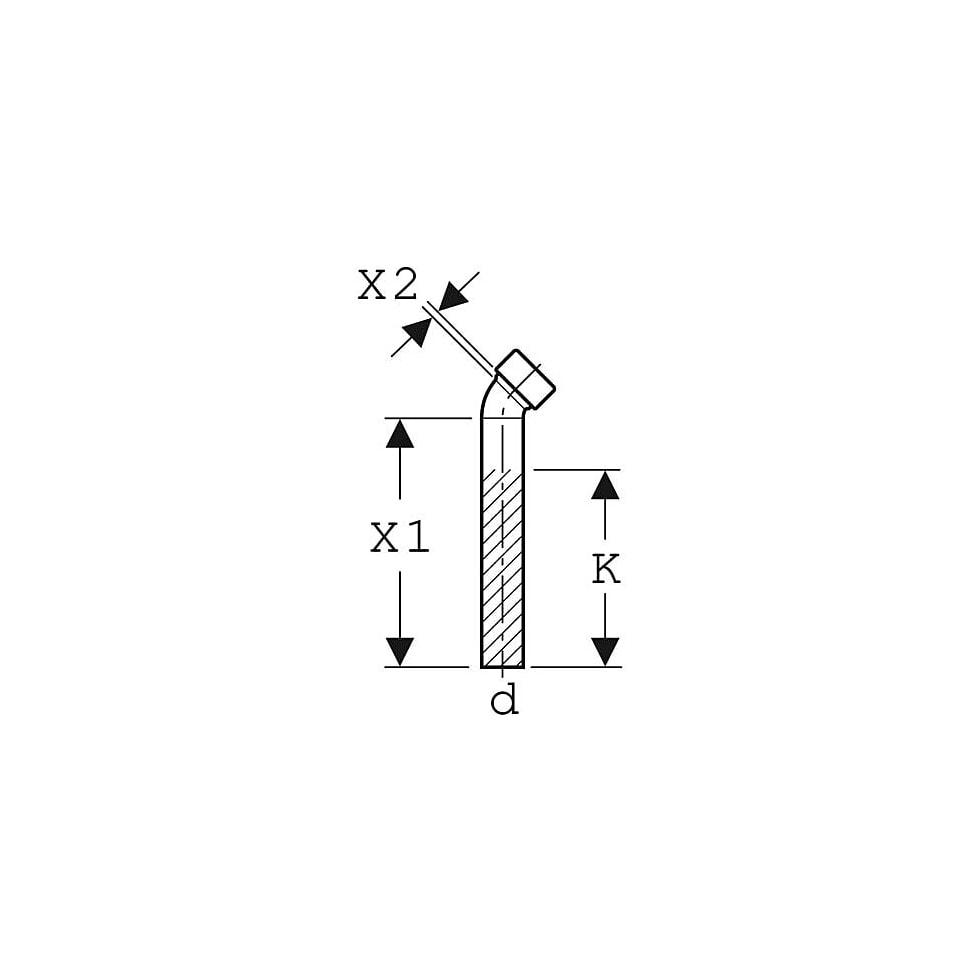 Geberit Anschlussbogen 45° mit Quetschverschraubung Außendurchmesser 40mm, weiß-alpin 152222111 von Geberit