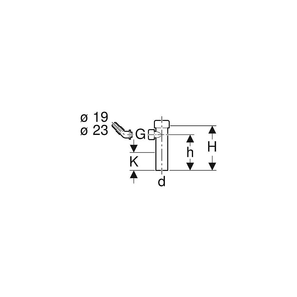 Geberit Anschlussstutzen mit Quetschverschraubung und Winkelschlauchtülle Außendurchmesser 40mm 152274111 von Geberit