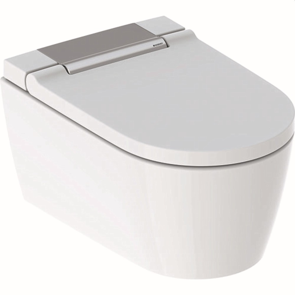 Geberit AquaClean Sela Wand-Dusch-WC Komplettanlage, mit WC-Sitz weiß/chrom hochglanz, 146220211 146220211 von Geberit