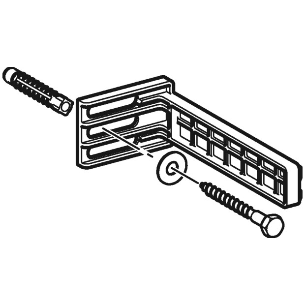 Geberit Befestigungswinkel 16 cm mit Schraube und Spezialdübel 465027001 von Geberit