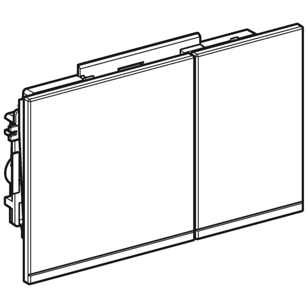 Geberit BetPl. Omega60, für 2-Mengen-Sp. Glas schwarz ET, 243118SJ1 243118SJ1 von Geberit