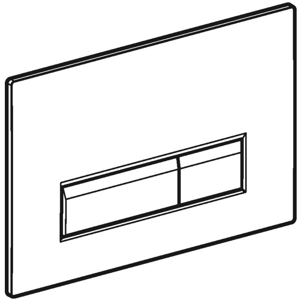 Geberit BetPl. Sigma40, für 2-Mengen-Sp. Glas schwarz, 242601SJ1 242601SJ1 von Geberit