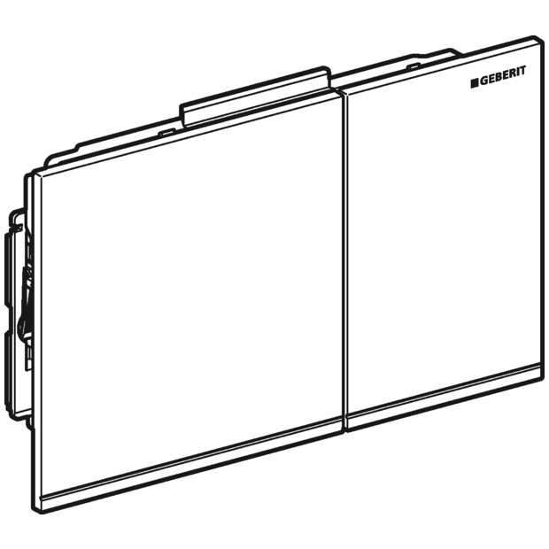 Geberit BetPl. Sigma60, für 2-Mengen-Sp. Glas schwarz Ersatzteil, 243415SJ1 243415SJ1 von Geberit