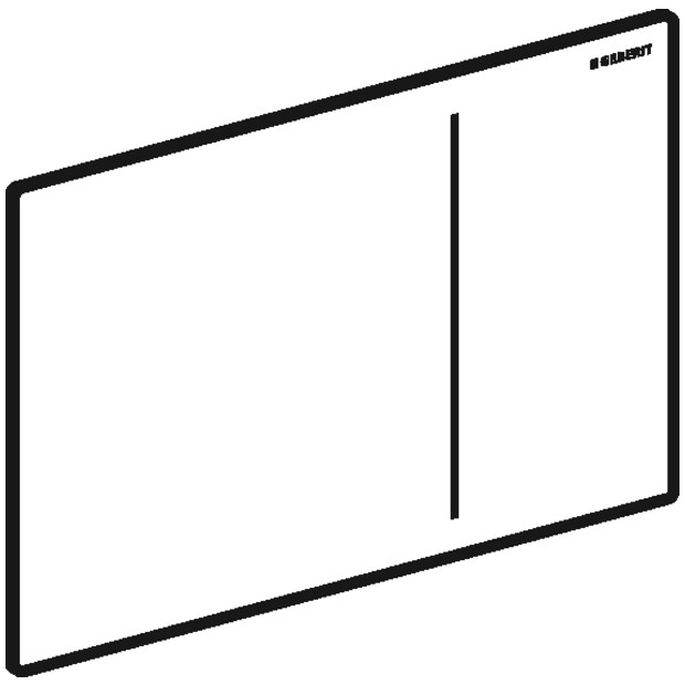 Geberit BetPl. Sigma70, für 2-Mengen-Sp. Glas schwarz, Ersatzteil, 242813SJ1 242813SJ1 von Geberit