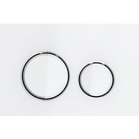 Geberit Betätigungsplatte Sigma 50 Round Pl/T we., Rg. verchromt, f 2-Megen-Spülung von Geberit
