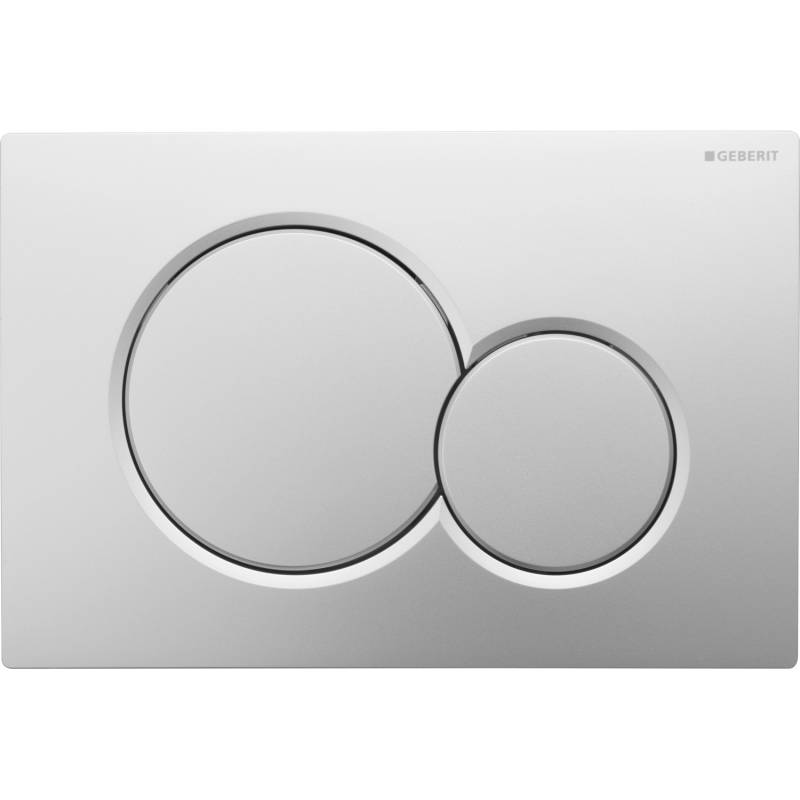 Geberit Betätigungsplatte Sigma01 Chrom Matt 2-Mengen-Spülung von Geberit