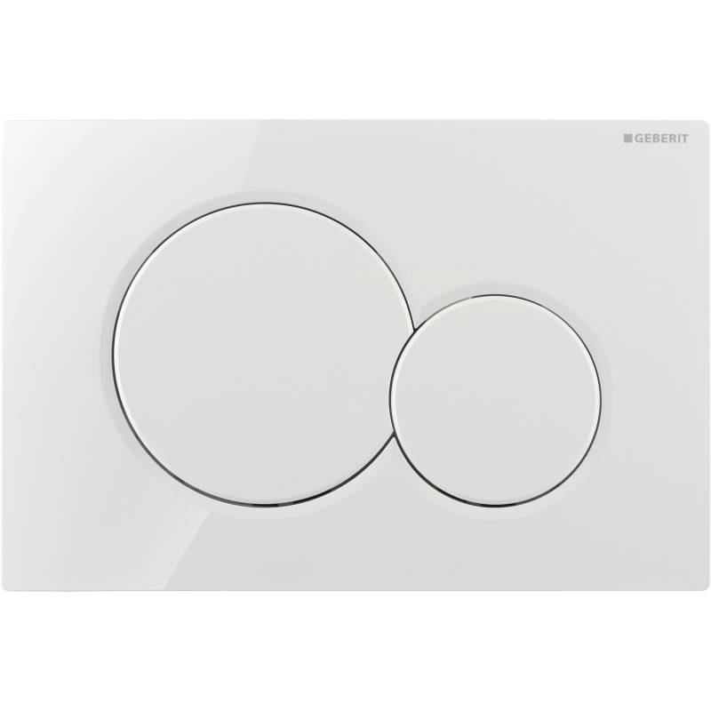 Geberit Betätigungsplatte Sigma01 Weiß 2-Mengen-Spülung von Geberit