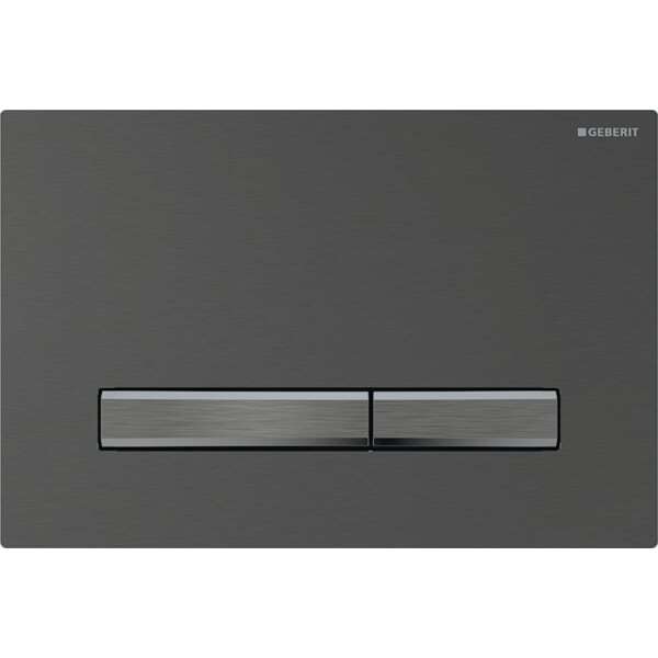 Geberit Sigma50 Betätigungsplatte, für 2-Mengen-Spülung, Metallfarbe schwarzchrom, 115.671.QD.2 von Geberit