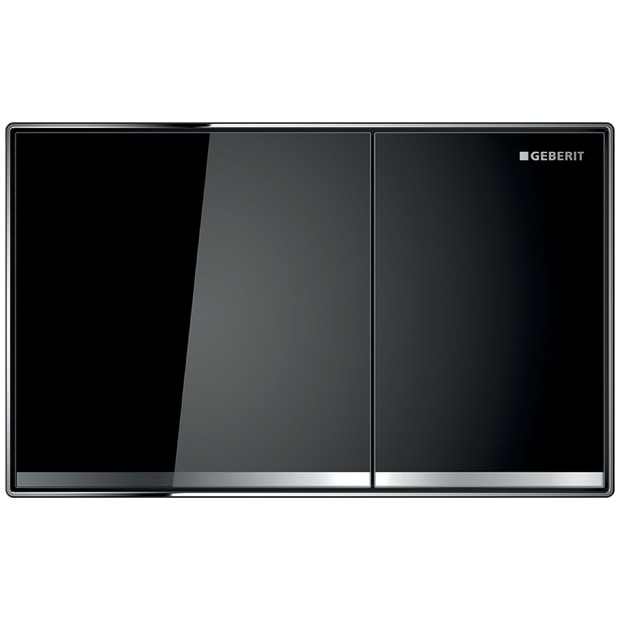 Geberit Betätigungsplatte Sigma60, für 2-Mengen-Spülung Glas schwarz, 115640SJ1 115640SJ1 von Geberit