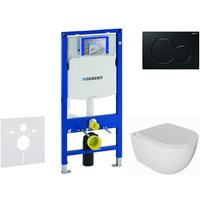 Duofix - Set Vorwandelement, wc Oudee mit Softclose-Sitz und Sigma01-Betätigungsplatte, schwarz SANI11CA5133 - Geberit Duofix - Set Vorwandelement, wc Oudee mit Softclose-Sitz und Sigma01-Betätigungsplatte, schwarz SANI11CA5133 - Geberit von Geberit