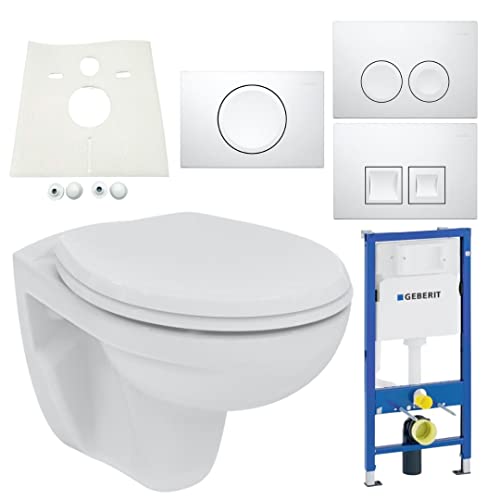 Geberit Duofix Vorwandelement Ideal Standard WC mit Beschichtung WC Sitz SoftClose Drückerplatte Schallschutz Komplettset von Geberit