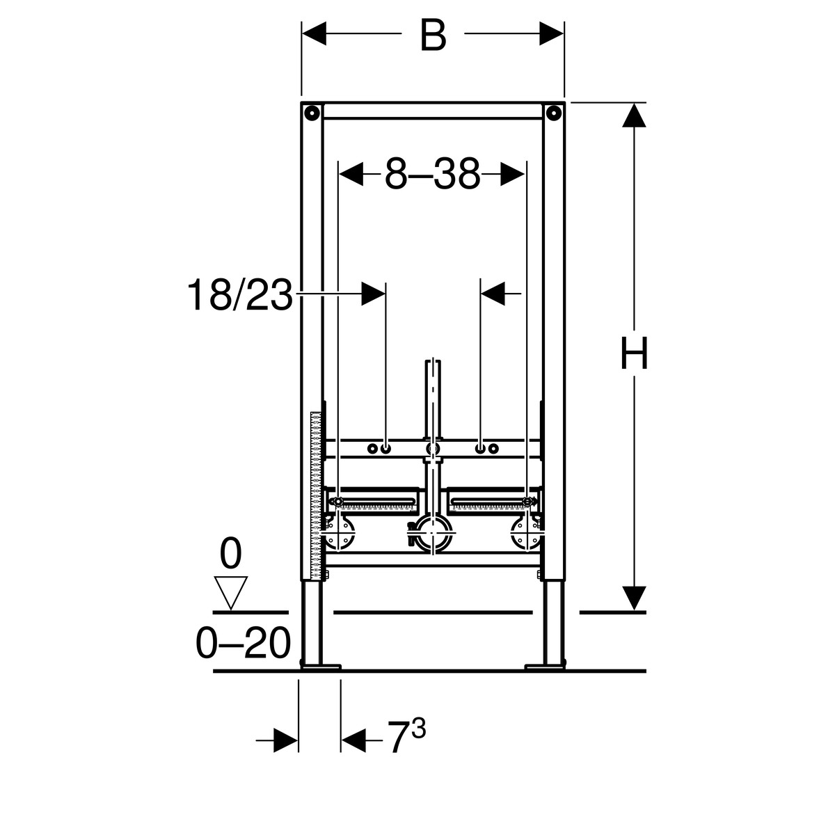 Geberit Duofix Wand-Bidet 98 cm für Einlocharmatur 111535001 von Geberit