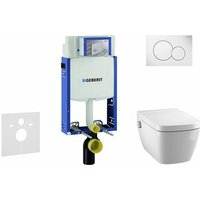 Geberit Kombifix - Installationselement für Wand-WC mit Betätigungsplatte SIGMA01, Alpinweiß + Tece One - WC und WC Sitz, randlos, SoftClose Geberit Kombifix - Installationselement für Wand-WC mit Betätigungsplatte SIGMA01, Alpinweiß + Tece One - WC und WC Sitz, randlos, SoftClose von Geberit