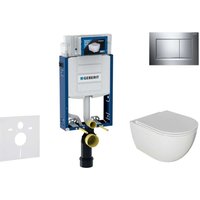 Geberit - Kombifix - Set Vorwandelement, wc Oudee und Softclose-Sitz, Betätigungsplatte Sigma30, Chrom SANI15CA1115 von Geberit