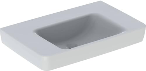 Geberit Renova Plan, Waschtisch mit Ablagefläche, 75x48 cm, ohne Hahnloch, ohne Überlauf, 501697, 501.697.00.1, Farbe: weiß matt von Geberit