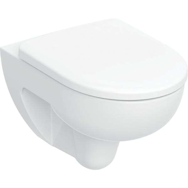 Geberit Renova Set Wand-WC Tiefspüler, Rimfree, mit WC-Sitz, weiß, 500801001, 500.801.00.1 von Geberit