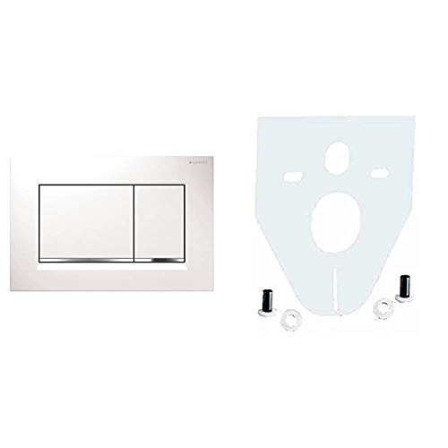 Geberit Revisionsplatte Sigma 30 | Betätigungsplatte mit Zwei-Mengen-Spülung | Drückerplatte | Weiß | 115883KJ1 & Cornat SSWWC Schallschutz-Set für Wand-WC und Wand-Bidet Geberit Revisionsplatte Sigma 30 | Betätigungsplatte mit Zwei-Mengen-Spülung | Drückerplatte | Weiß | 115883KJ1 & Cornat SSWWC Schallschutz-Set für Wand-WC und Wand-Bidet von Geberit