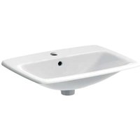 Geberit Selnova Square - Waschtisch 60x45 cm, mit Überlauf, Hahnloch, weiß 500.307.01.7 von Geberit