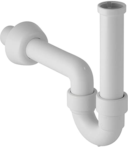 GEBERIT 151.100.11.1 Waschtisch-Siphon PP, weiß, schwenkbar, 11/4" x 40 mm. von Geberit