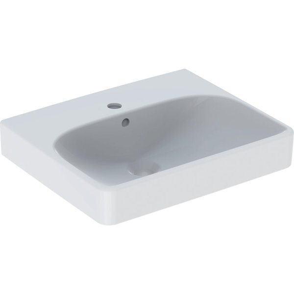 Geberit Smyle Square Handwaschbecken 500256, 50x41cm, mit Hahnloch und Überlauf, 500.256.01.1 von Geberit