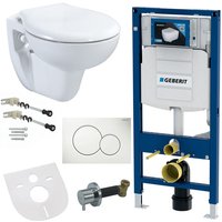 Taharet Bidet Wand Hänge wc Weiß Vorwandelement Betätigungsplatte Softclose Deckel AC90L - Geberit von Geberit