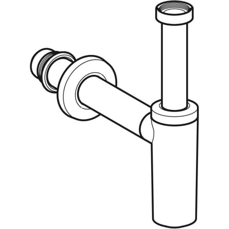 Geberit Tauchrohrsiphon für Waschtisch, Abgang horizontal 151025141 von Geberit