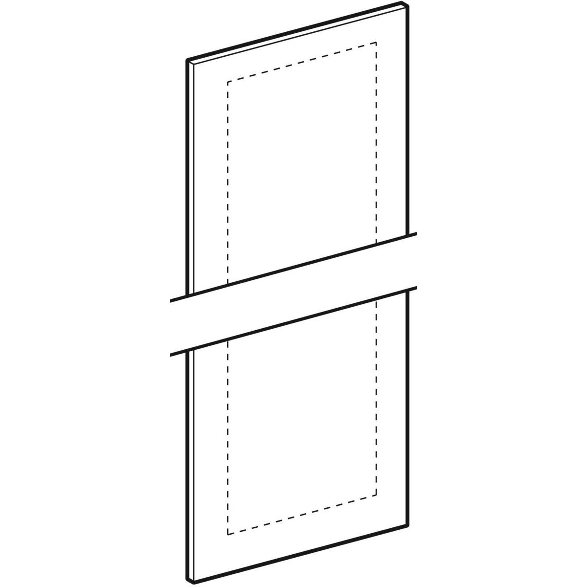 Geberit Tür mit Spiegel ohne Griff, weiß zu Smyle Square, 244408001 244408001 von Geberit