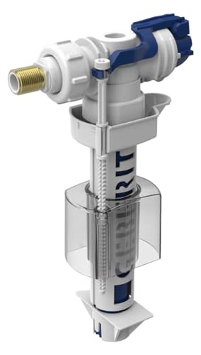 Geberit Typ 380 Füllventil (WA seitlich 3/8“, für WC Spülkasten, Nippel kurz aus Messing, mit Befestigungsmaterial, Ventil, Wasserventil) 242388001 von Geberit