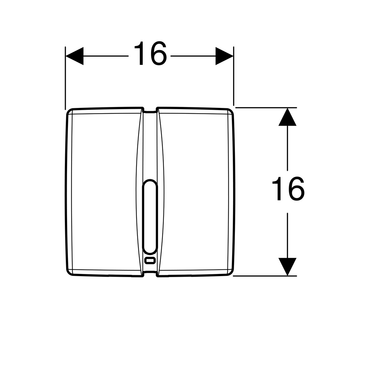 Geberit UR-Strg. mit elektronischer Spülausl. Batterie Abdeckplatte Zink-DG Basic weiß, 115804115 115804115 von Geberit