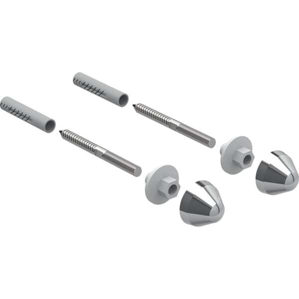 Geberit Urinal-Befestigungssatz mit Kunststoff Abdeckkappen verchromt, 521011000 von Geberit