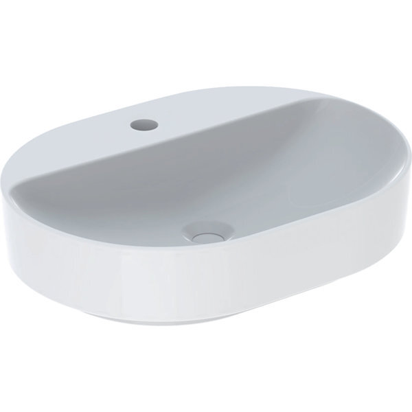 Geberit VariForm Aufsatzwaschtisch elliptisch, 600x450mm, mit Hahnloch, ohne Überlauf, 500.778.00.2 von Geberit